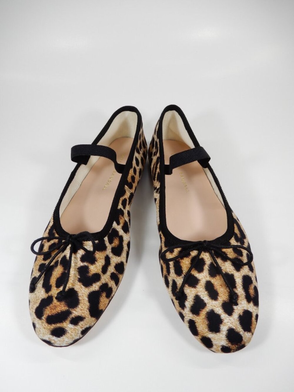 LOEFFLER RANDALL Leonie Soft Ballet Flats Size 7 Leopard Jersey Bow NEW - Picture 6 of 13